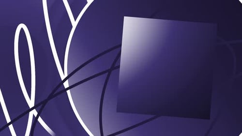 3D-Animation mit bewegten Linien und Kreis