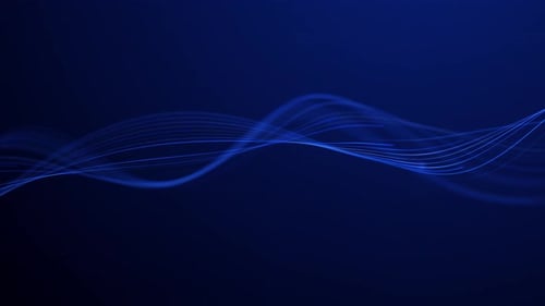 Abstract Blue Digital Flowing Lines Motion Background