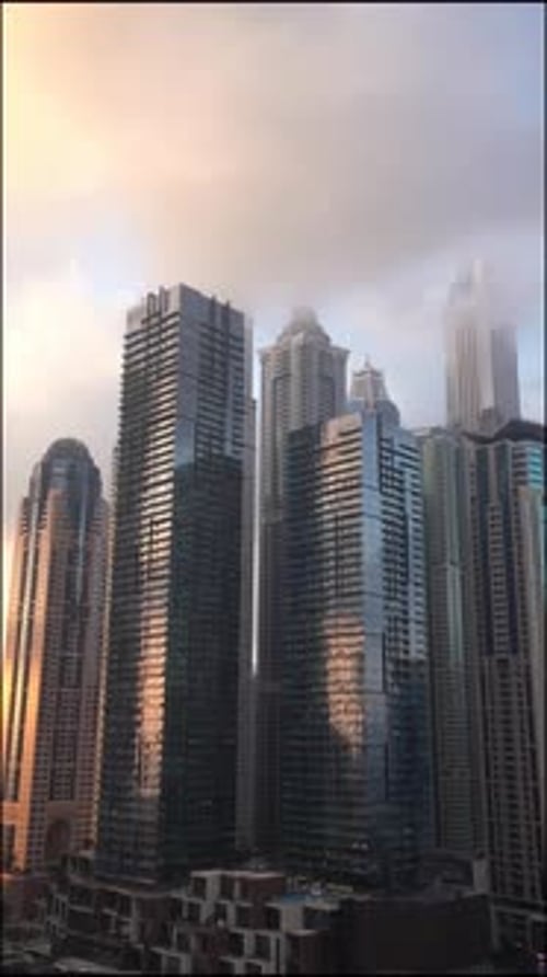 Daytime Time Lapse of the Dubai Marina, United Arab Emirates