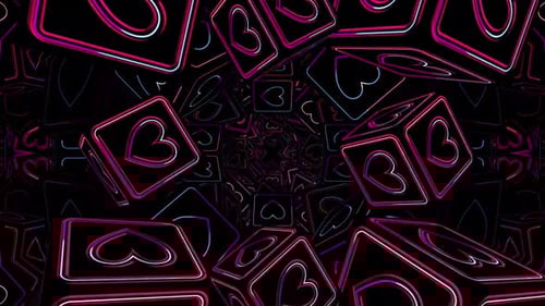 Heart Shape tunnel Vj Loop 2