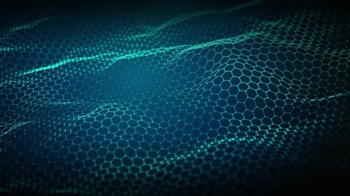 Futuristic Abstract Hexagon Grid Technology Background Animation