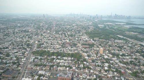 Aerial View of New York City's Expansive Urban Landscape