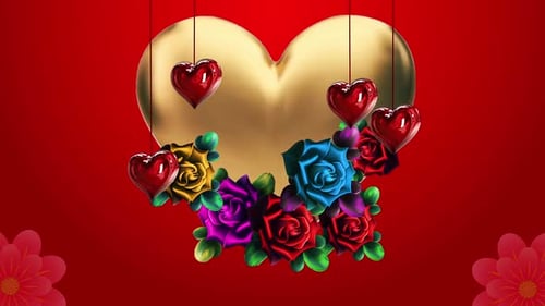 Valentines Day Background With Big Loop