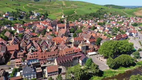 Traditional timbered house in Turckheim, Alsace, France. One of the famous cities in Alsace scenic r