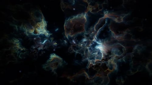 Abstract Blue Nebula Energy Cloud Motion Background