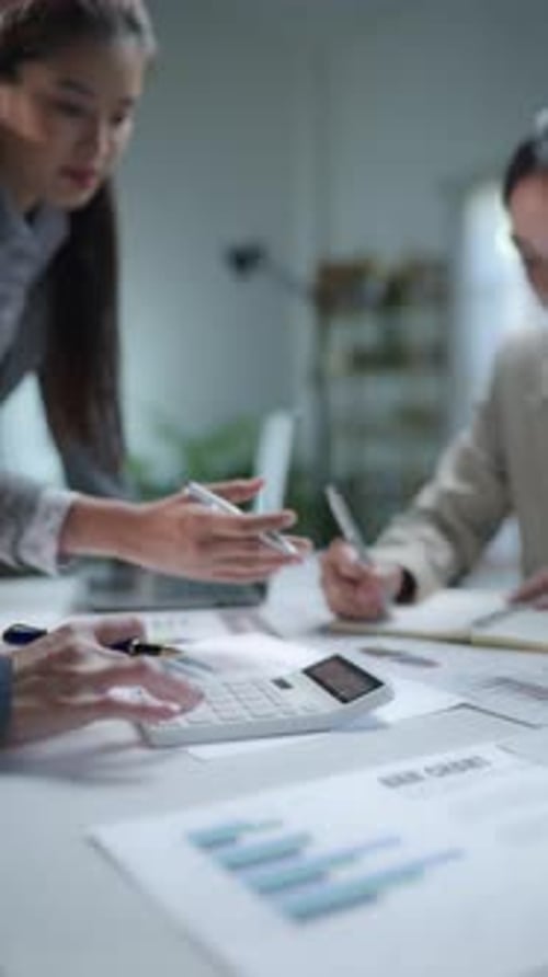 Group of teamwork businessman working and brainstorming in office
