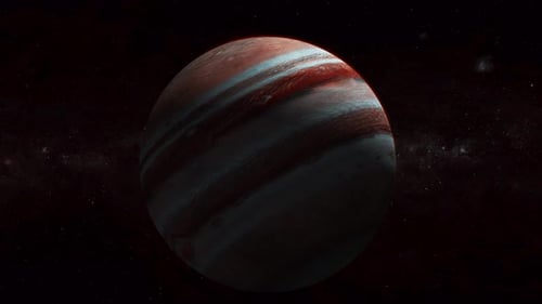 Rotating Gas Giant Planet in Space Loop Background