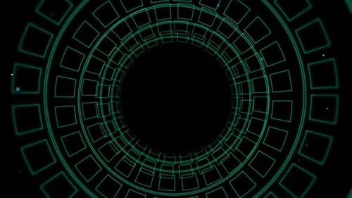 Journey Through A Futuristic Neon Tunnel