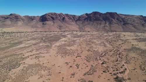 A video about a mountainous landscape and rugged nature from the Namib desert