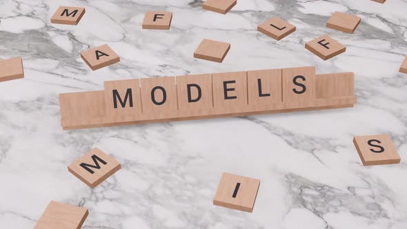 Models word on scrabble, Infographics Motion Graphics ft. six ...