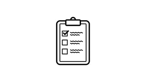 Animated Hand-Drawn Checklist Icon with Task Completion