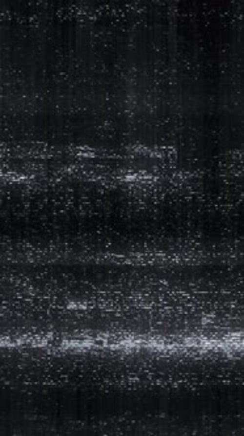 Monochrome Glitch And Static Noise Vertical Background With Digital Distortion
