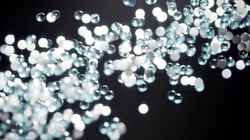 Abstract Glowing Balls Seamless Loop Animation 01 4K