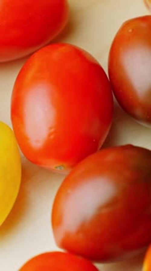 Cherry Tomatoes Close Up Vertical shot