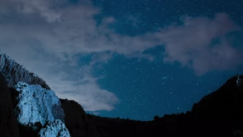 sternenklarer Nachthimmel Wolken