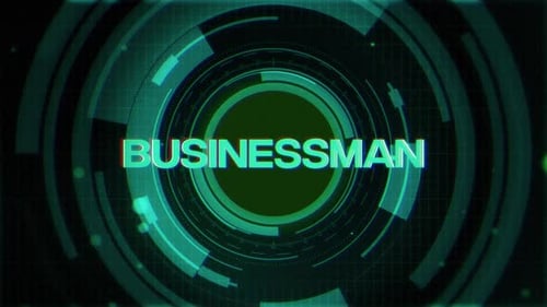 Businessman Text On Futuristic Cyberspace Background