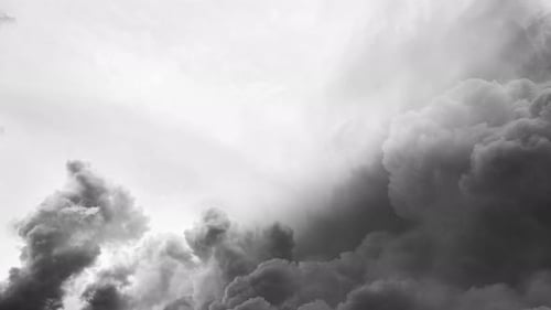 Streaks of lightning and a stormy sky
