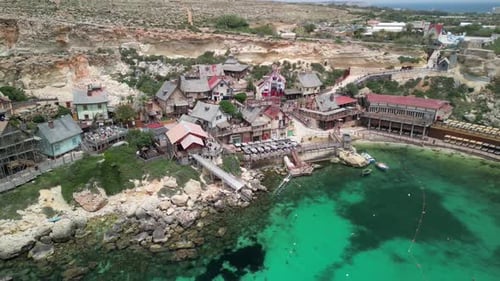 Anchor Bay, Drone Aerial Photo - Malta