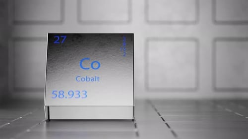 Animated Metal Block Reveals Periodic Table Element Data