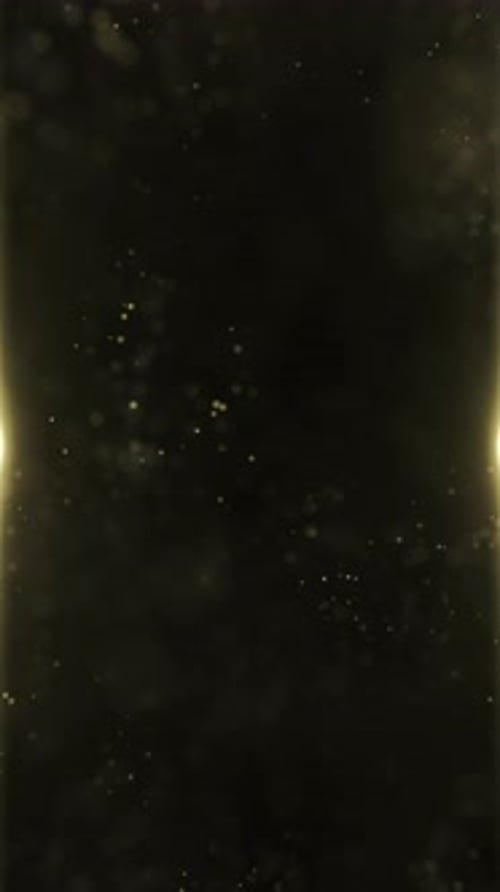 Elegant Golden Particles Upward Flow Vertical Background