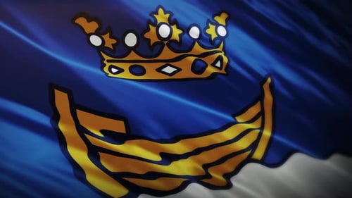 Flag Of Helsinki, Finland