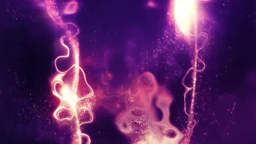 Abstract Fluid Glowing Energy Particles Motion Background