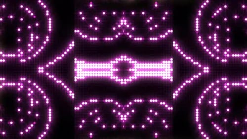Las dinámicas luces digitales rosas parpadean y brillan en un enérgico patrón abstracto