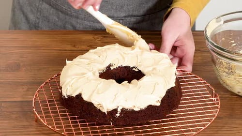 Baking Gingerbread Bundt Cake with Caramel Frosting Ingredients