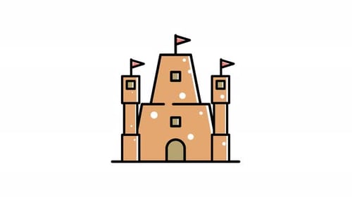 Diseño de Vídeo Animado de Castillos de Arena con iconos de banderas