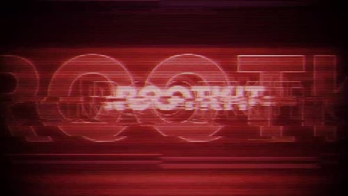 Rootkit Word Vhs Effect On Digital Screen Message