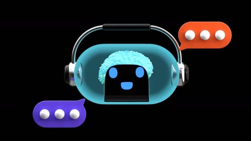 Animation 3D du cerveau de ChatGPT | Alpha Channel