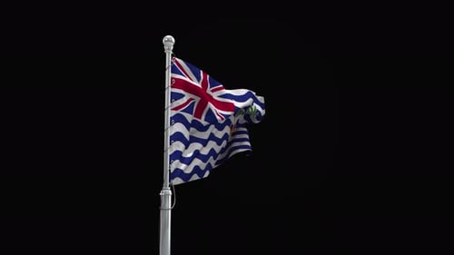 British Indian Ocean Territory Flag Waving Loop