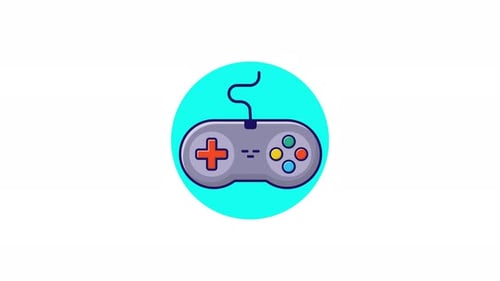 Animated Game Controller Loop for Gaming and Technology Content