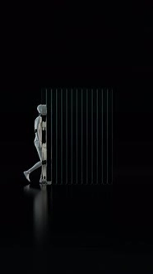 Robot Glass Walk 3D Loop Animation