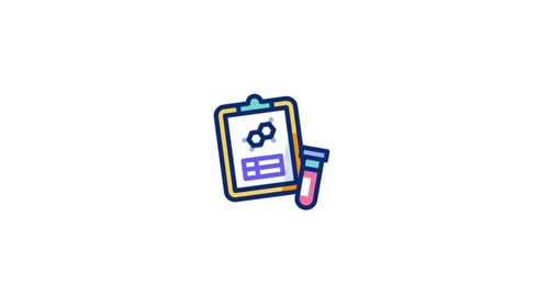 Animated Flat Design Science and Medical Research Icon