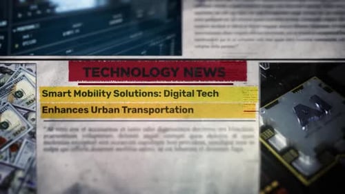 Smart Mobility Solutions Digital Tech Enhances Urban Transportation New Newspaper Headline Titles