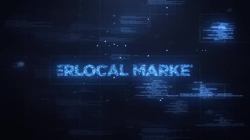 Mot de marketing hyperlocal sur le contexte de la technologie dynamique