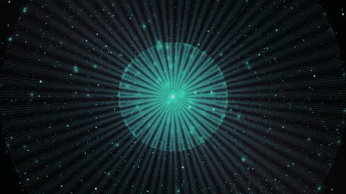 Blue Lights Lines Circling Animation Background