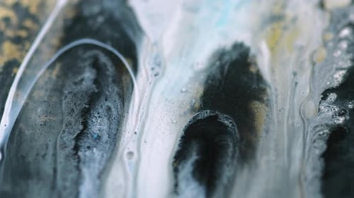 Abstract Liquid Paint Texture Macro Close-Up