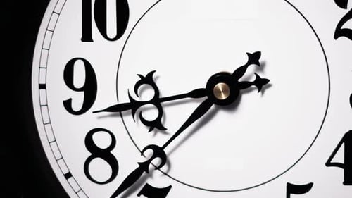 Timelapse of Ornate Clock Hands Moving Fast