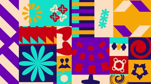 Bauhaus Style Abstract Animated Background