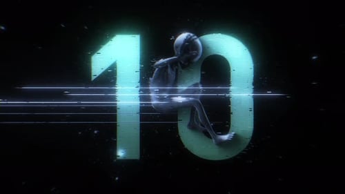 Alien Glitch Countdown Nummer 10