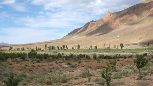 Windy valley in the Atlas mountains of Morocco.