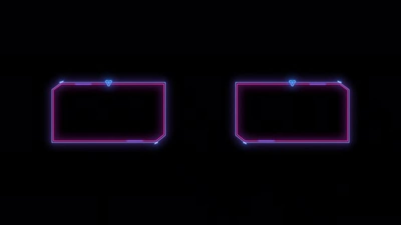 Animated Neon Futuristic Stream UI Overlay Frames Pack, Backgrounds ...