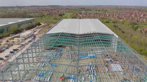 Large Warehouse During Construction Phase