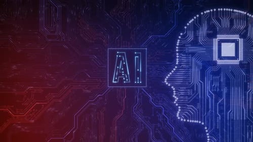 IA, intelligence artificielle et exploration de données, chat, apprentissage en profondeur, technologie des puces informatiques, futuriste