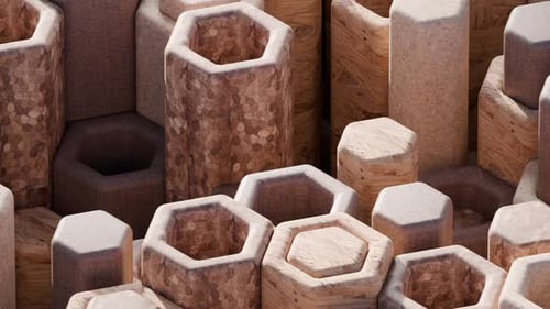 3d Animated Background of Hexagons in a Loop Satisfying Video