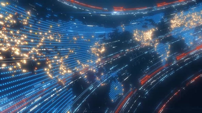 Global Digital Network World Map Data Broadcast Background, Backgrounds ...
