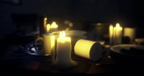 Warm Flickering Candlelight for Romantic Atmosphere