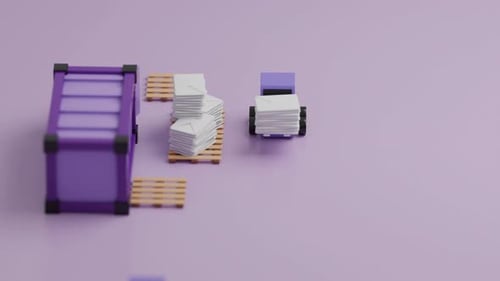3D Loop Satisfying Logistics Animation